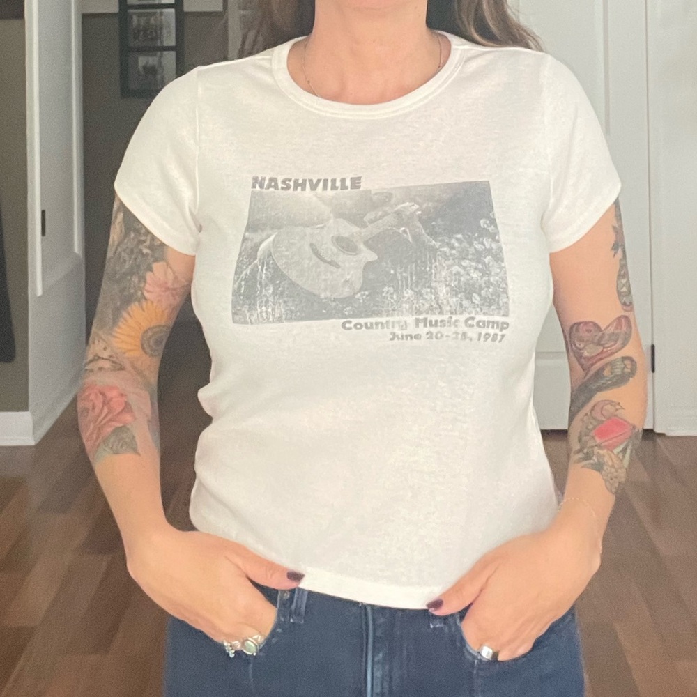 Nashville Graphic White Tee